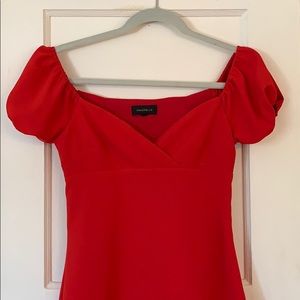 Red off the shoulder mini dress S